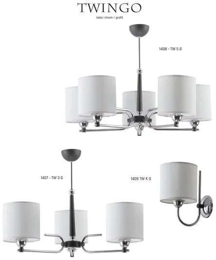 Jupiter 1409 - TW K G - Fali lámpa TWINGO 1xE27/60W/230V