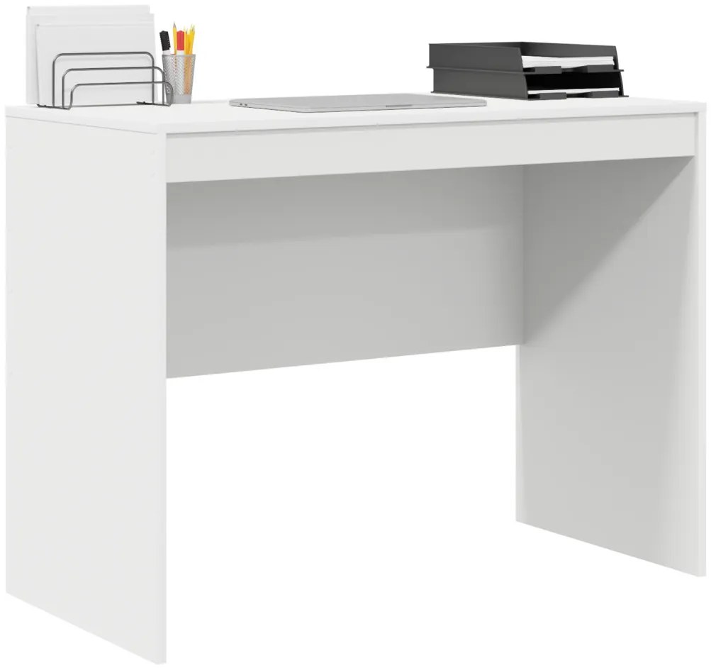 vidaXL Íróasztal Fehér Forgácslap 100 x 50 x 76 cm Tárolás Íróasztal
