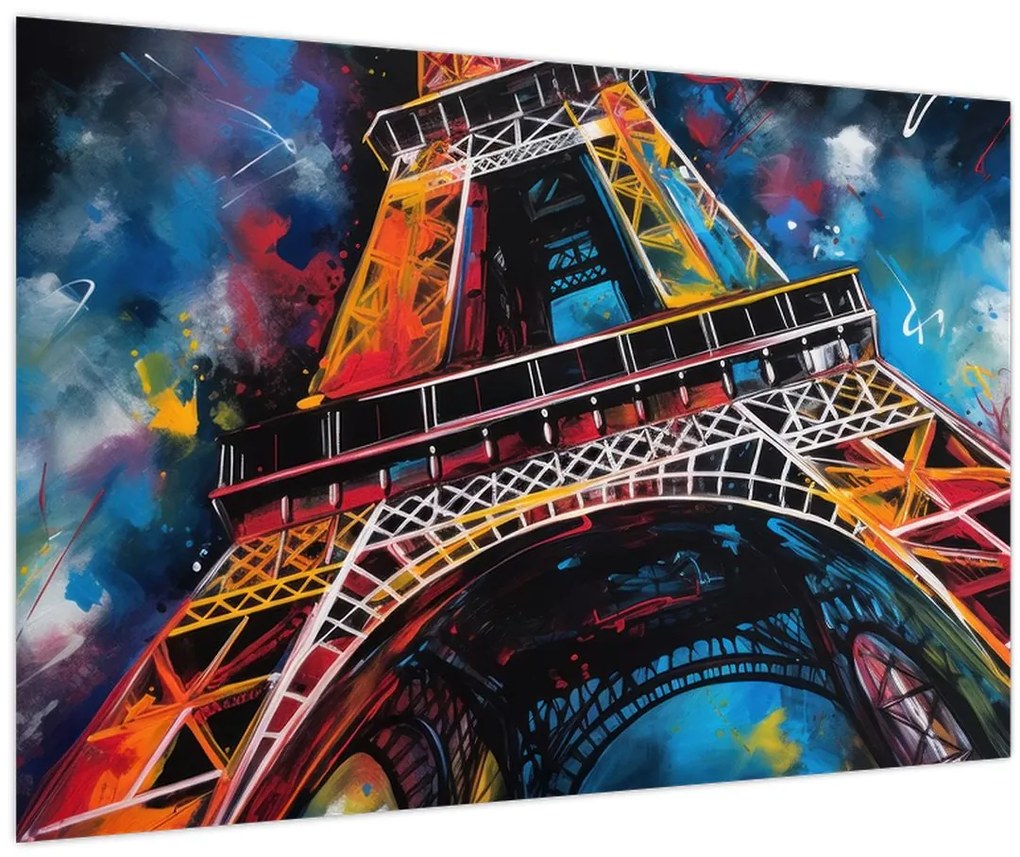 Kép - Az Eiffel-torony festménye II. (90x60 cm)