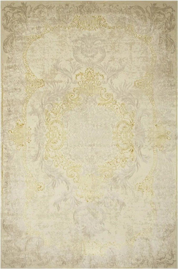 Hálószoba Nappali Szőnyeg Díszes Csillogó Arany Allora Plus 240x330 cm