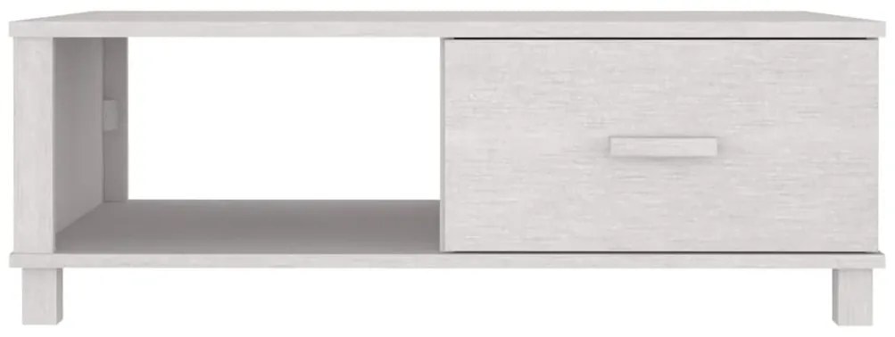 HAMAR fehér tömör fenyőfa dohányzóasztal 100 x 55 x 35 cm