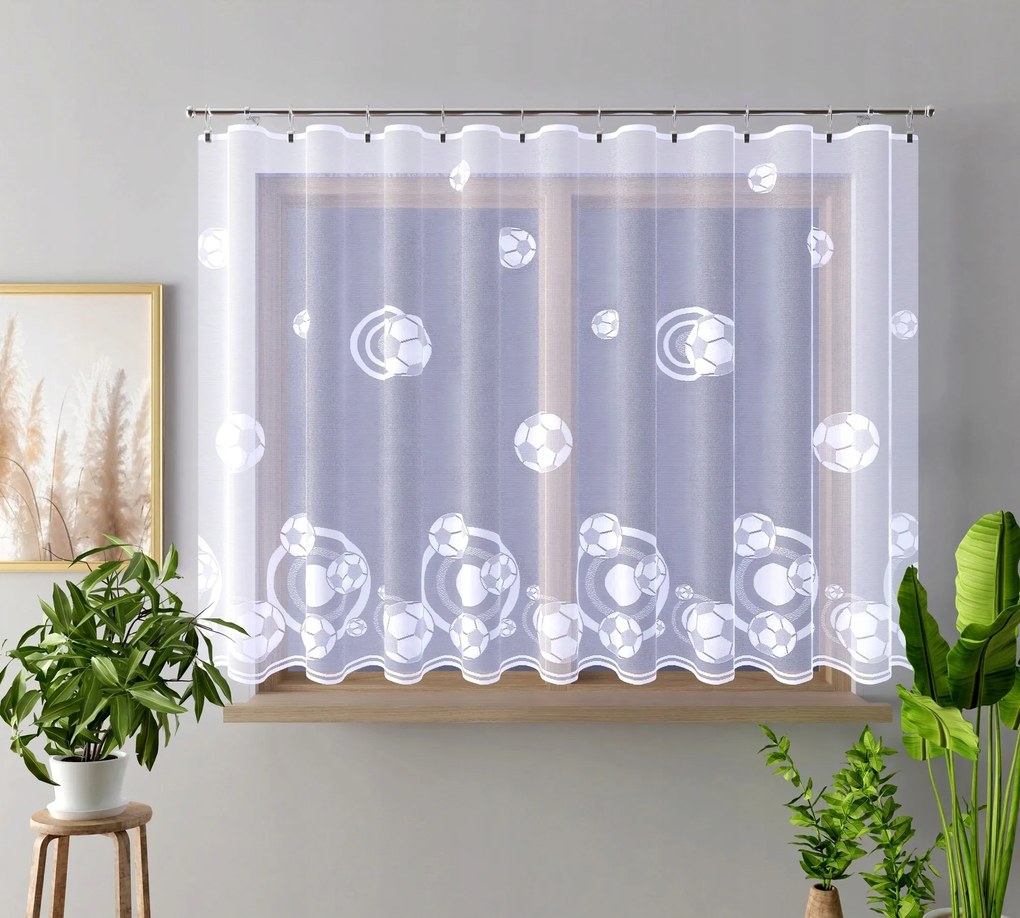 Jacquard függöny labda mintás 300x170cm egyenes (kész) szegéllyel