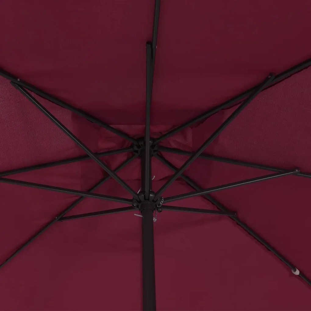 Négyzetes Kerttél 295x245 cm Bordeaux Piros