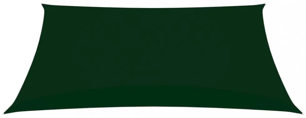sötétzöld téglalap alakú oxford-szövet napvitorla 2 x 4,5 m