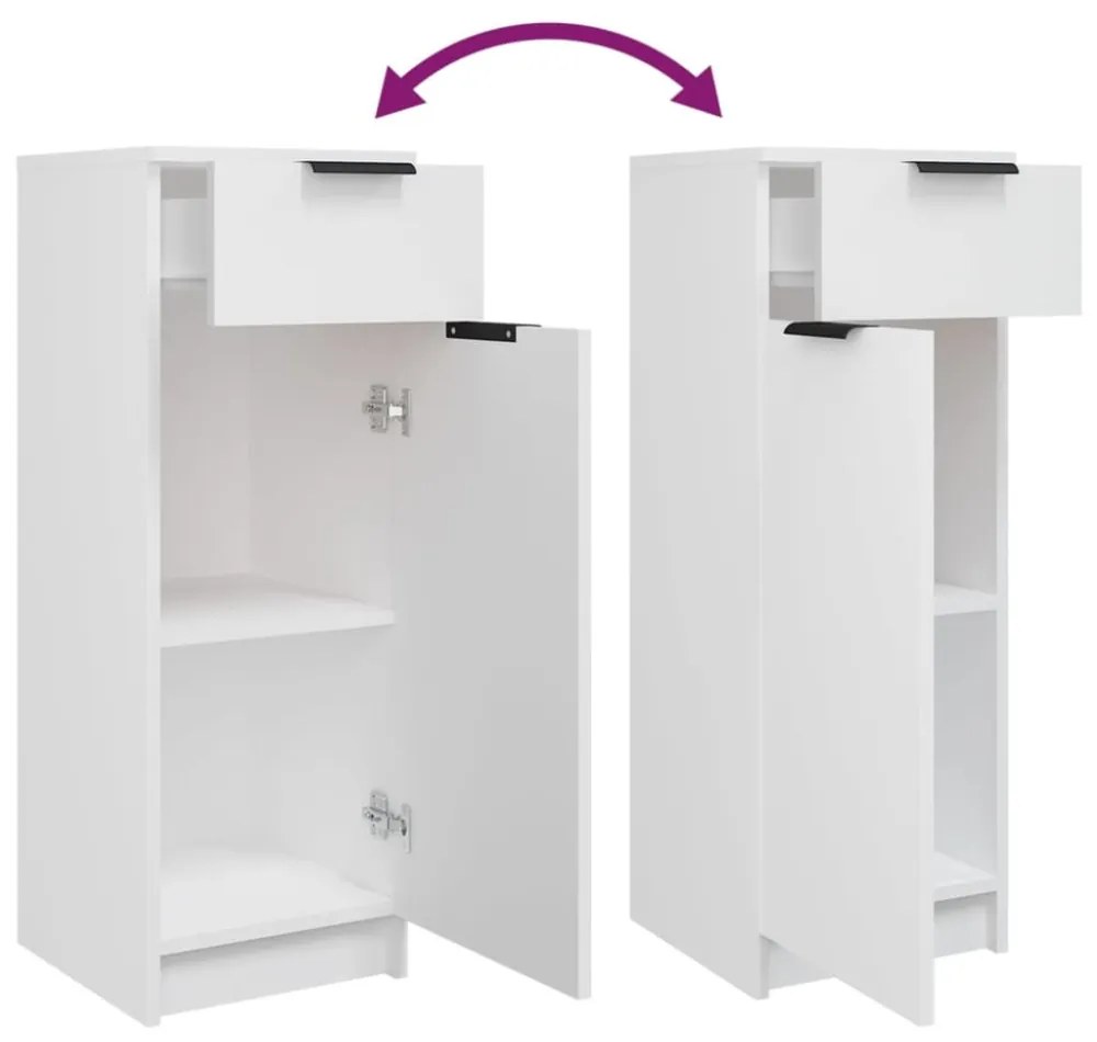 fehér szerelt fa fürdőszobaszekrény 32 x 33,5 x 90 cm