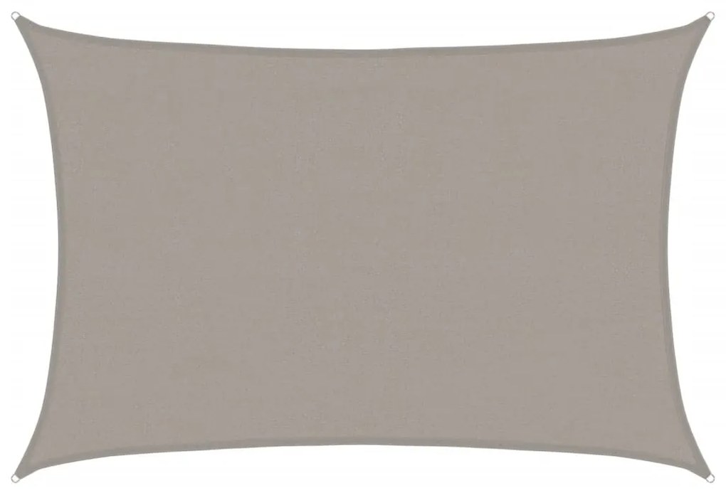 világosszürke négyszögletű HDPE napvitorla 160 g/m² 4x5 m