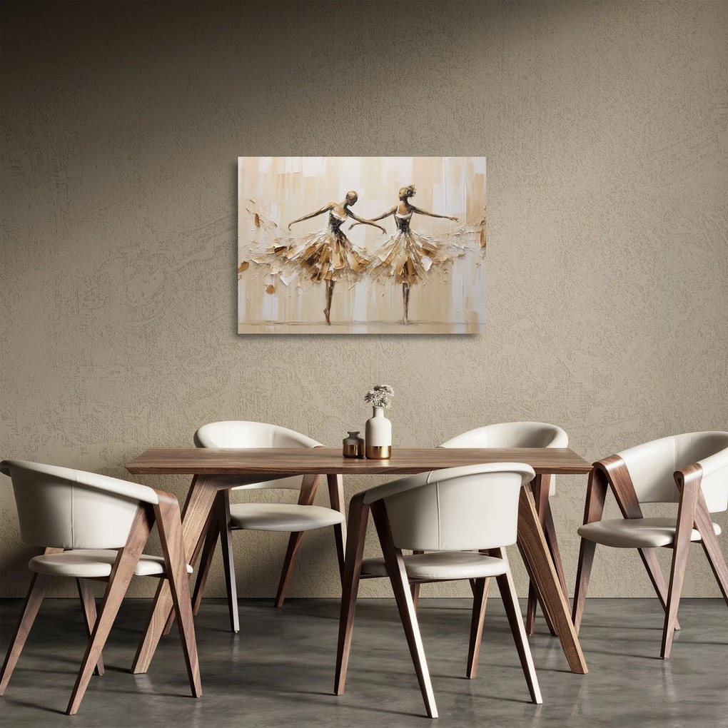 Üveg kép - Balerinák (70x50 cm)