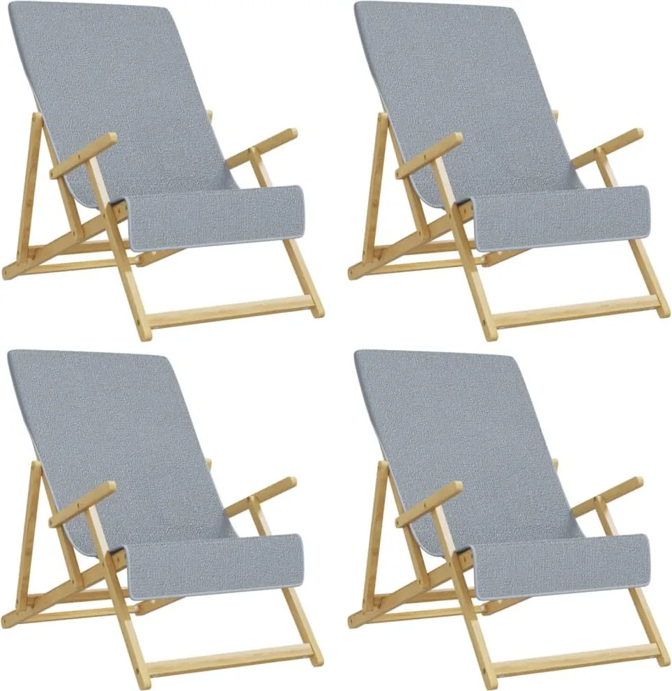 vidaXL 4 db szürke 400 GSM szövet strandtörölköző 60 x 135 cm