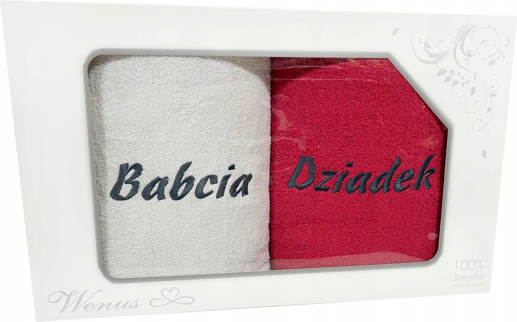 Hímzett törölköző szett 70x140 ajándék Nagymama Nagypapa