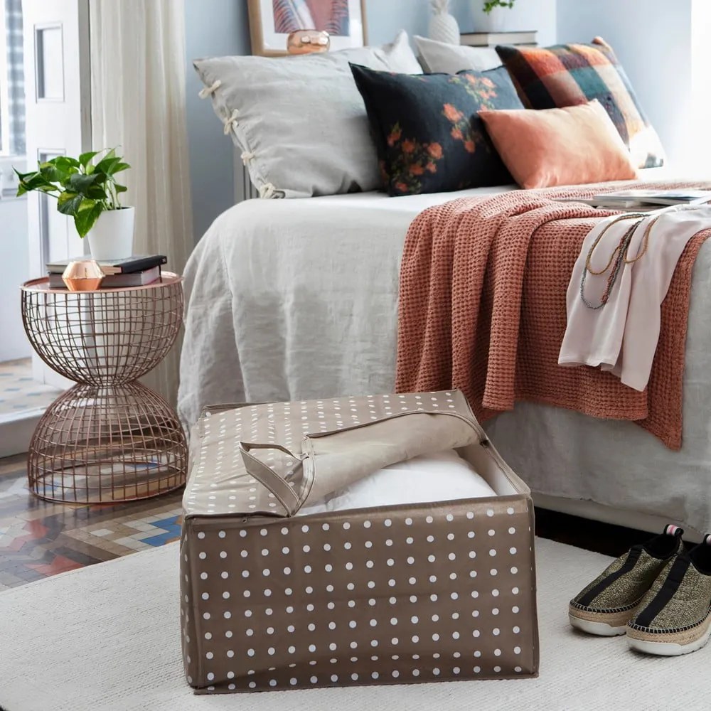 Dots bézs tároló, 50 x 70 cm - Compactor