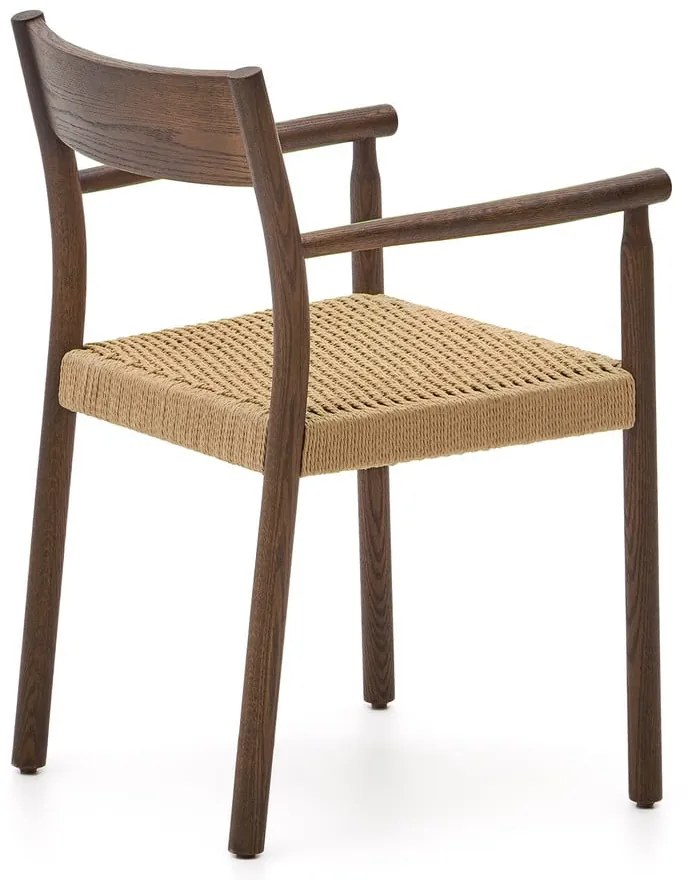 Barna-natúr színű tölgyfa étkezőszék Yalia – Kave Home