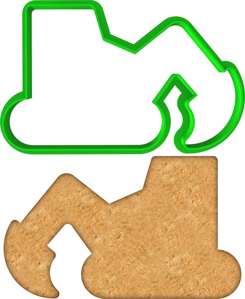 Mézeskalács lyukasztó automata kotrógép buldózer kotrógép 10cm