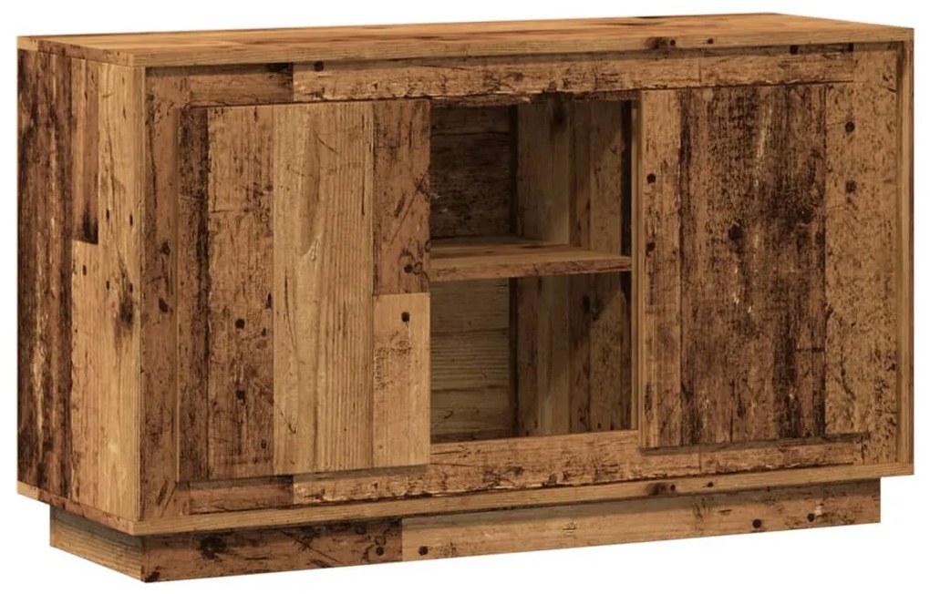 antik fa színű szerelt fa tálalószekrény 102 x 35 x 60 cm