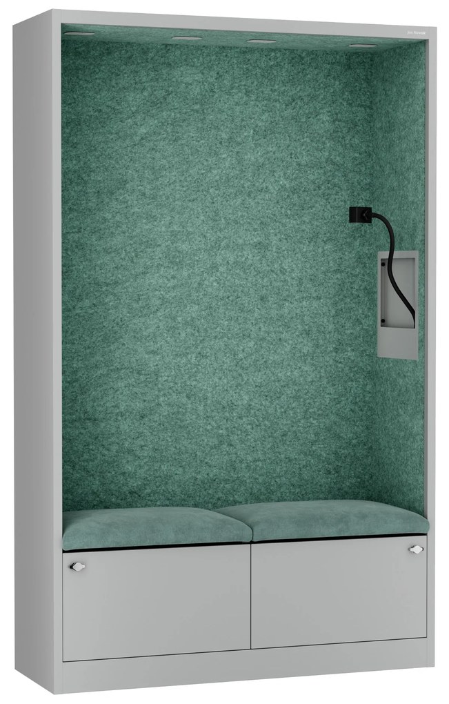 Sally 1150mm korpus Szary - siedzisko Zielony