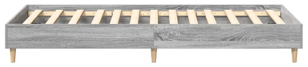 sonoma tölgyszínű szerelt fa ágykeret matrac nélkül 100 x 200cm