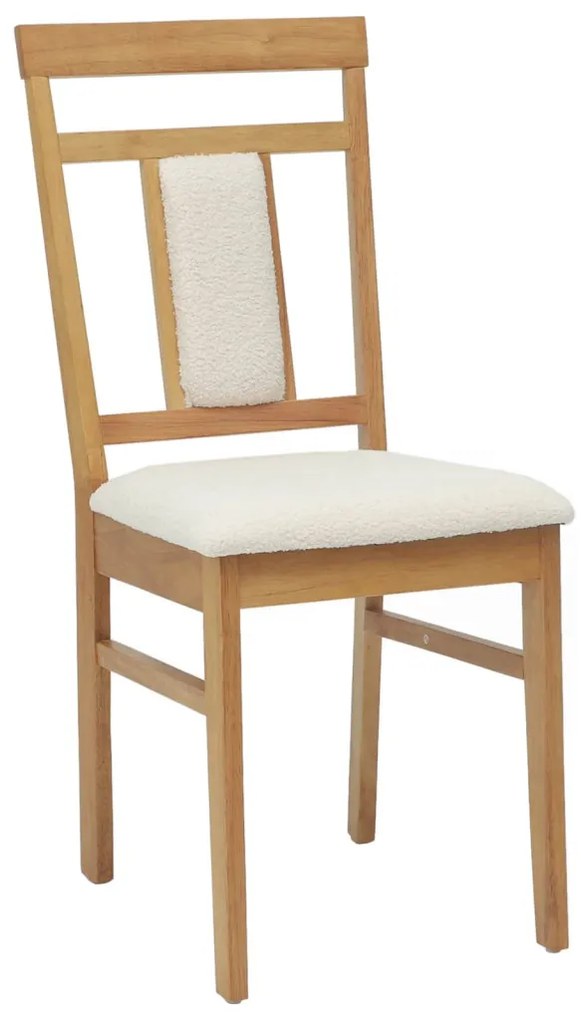 vidaXL Étkezőszék 2 pcs Természetes és világos Tömör fa