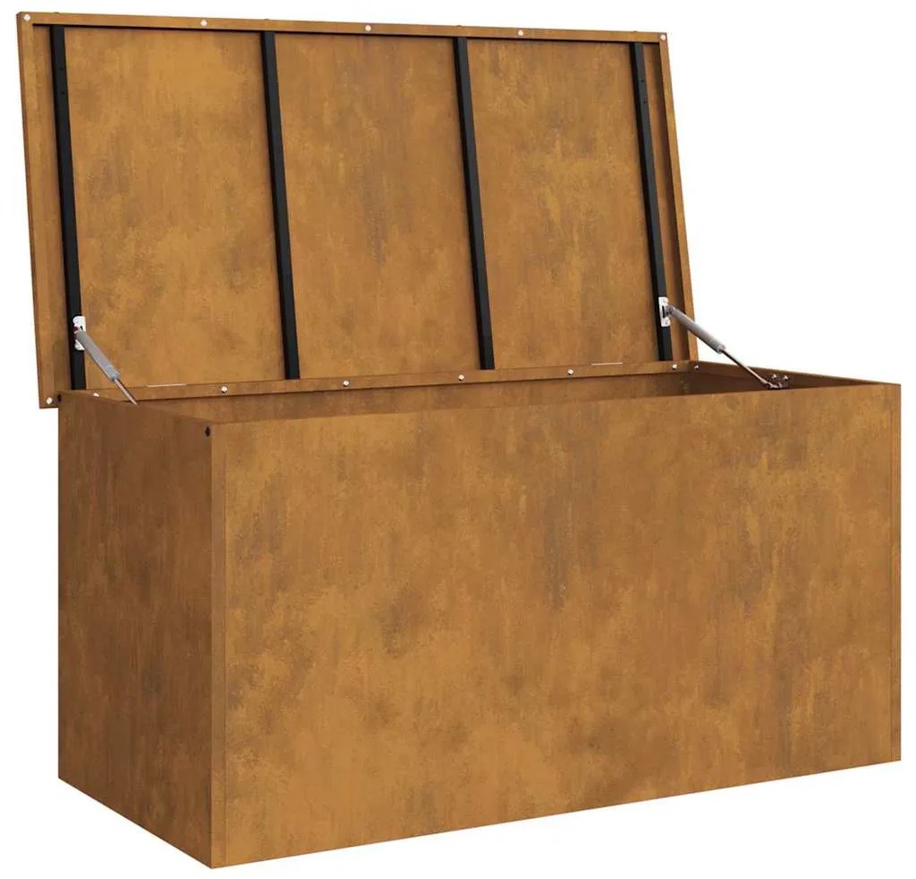 Kültéri Tároló Doboz Barna 100 x 50.5 x 50 cm időjárásálló acél