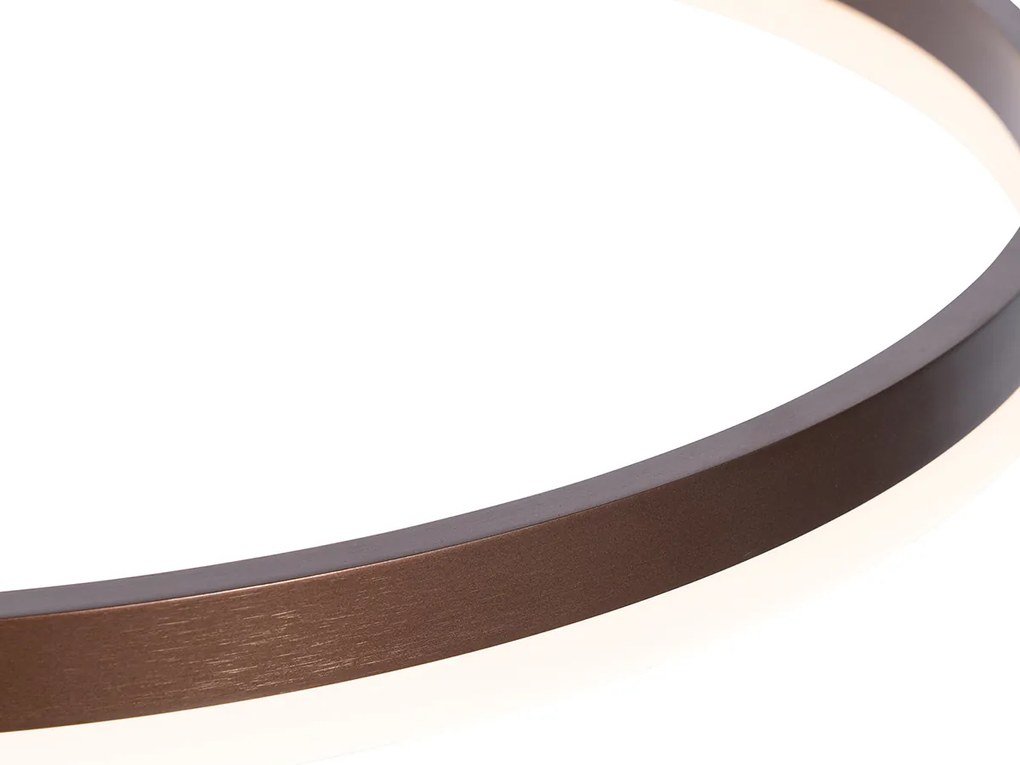 Függőlámpa sötét bronz 60 cm, LED-del, 3 fokozatú fényerő-szabályozóval - Anello