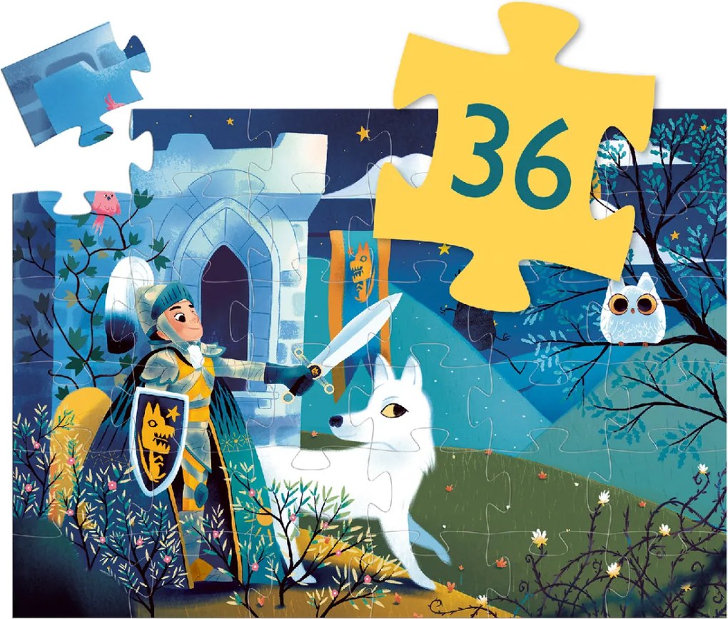 Formadobozos puzzle - Telihold lovagja, 36 db-os - Full moon knight