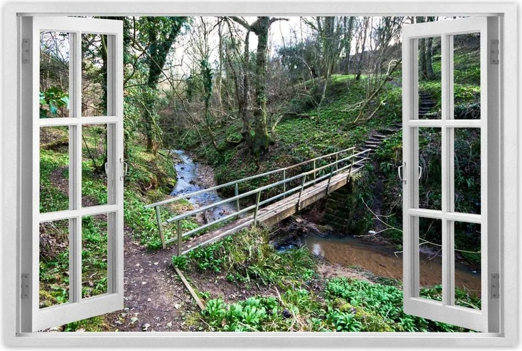 Poszterek 90x60 Híd a parkban