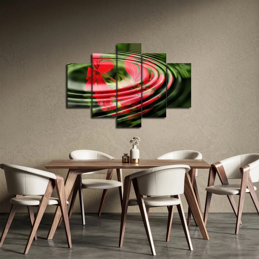 Absztrakt kép - virágok hullámokban (150x105 cm)
