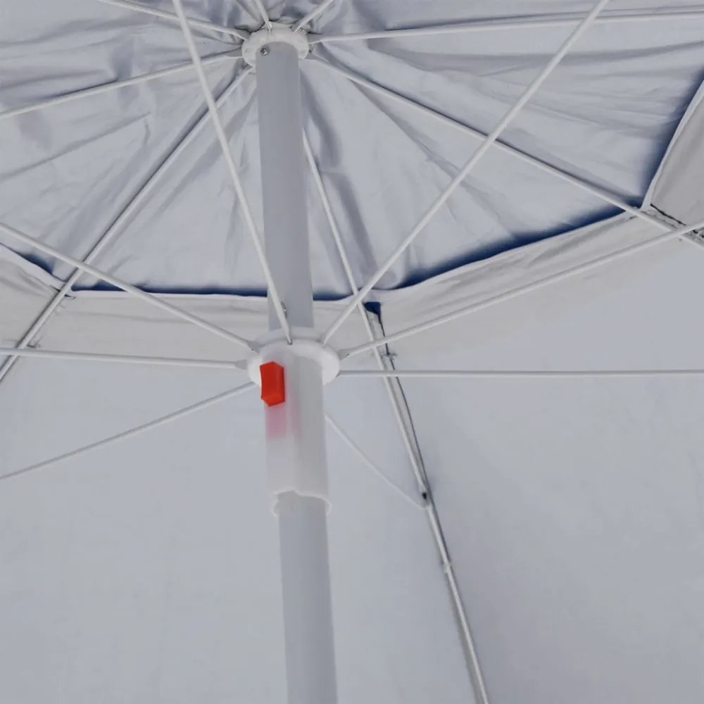 kék strandnapernyő oldalfalakkal 215 cm
