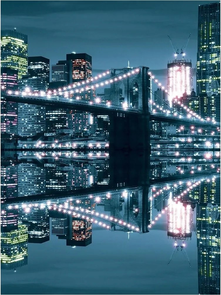 Fotótapéta híd város éjszaka fotótapéta 206 x 275