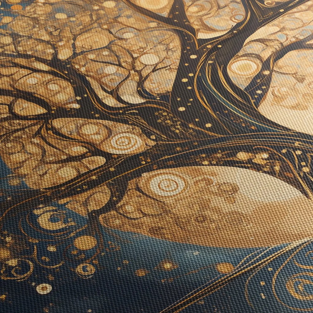 Kép – Szürrealista fa (órával) (90x30 cm)