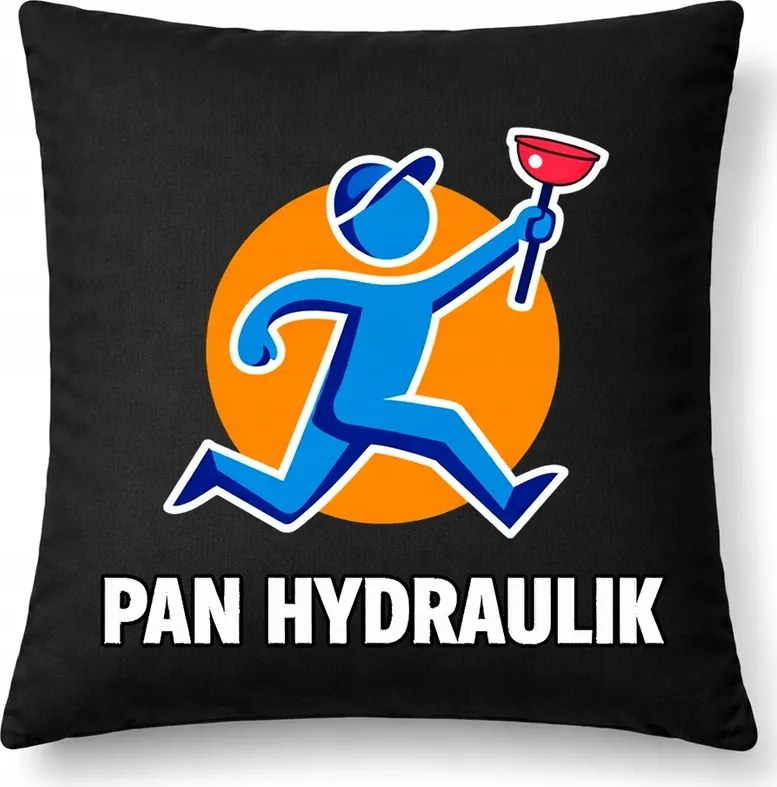 Díszpárna Vízvezeték szerelő úr vízvezeték szerelő fekete