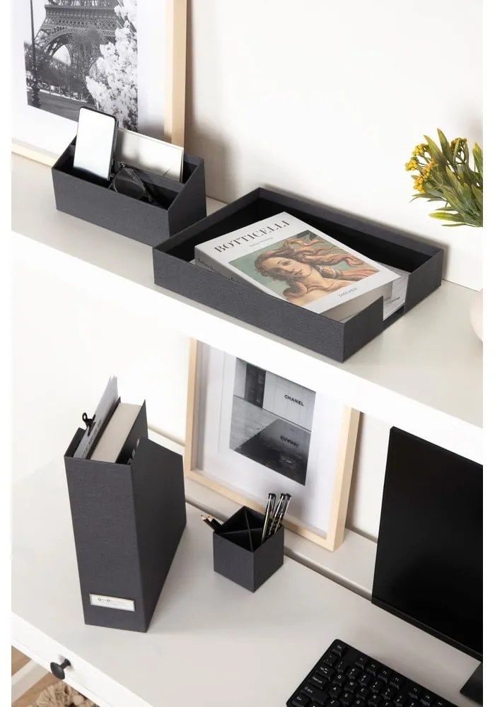 Karton rendszerező szett 4 db-os Hugo Canvas Paper Laminate – Bigso