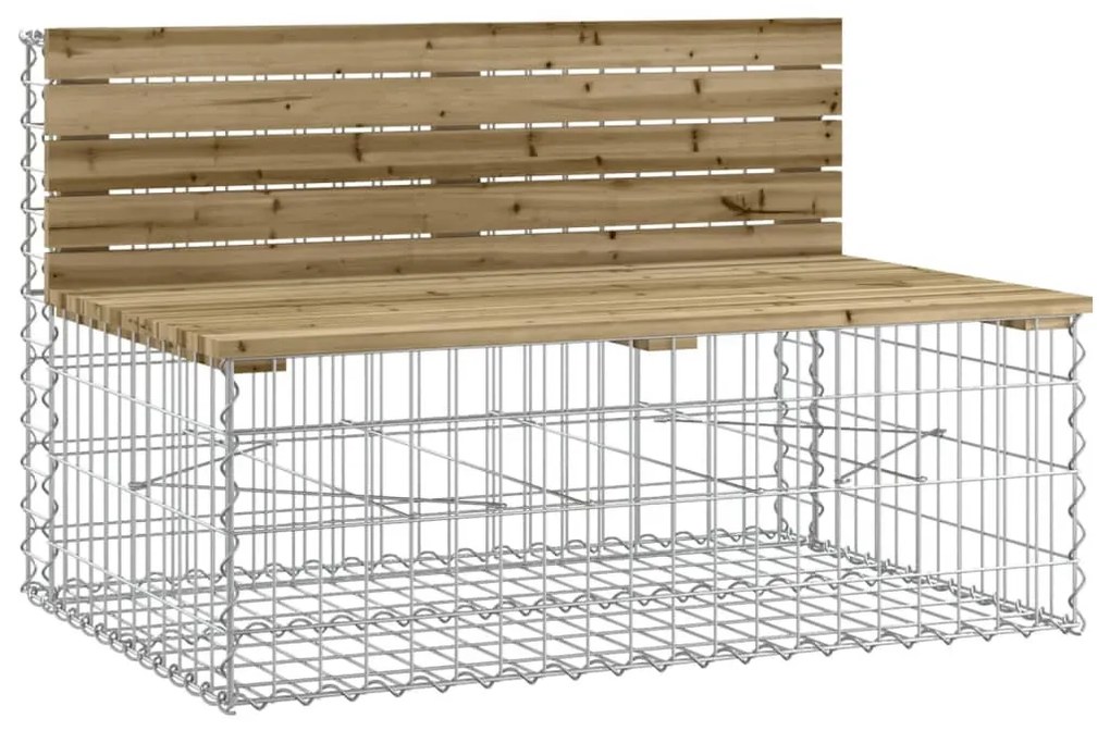 tömör impregnált fenyőfa gabion kerti pad 287 x 71 x 65,5 cm