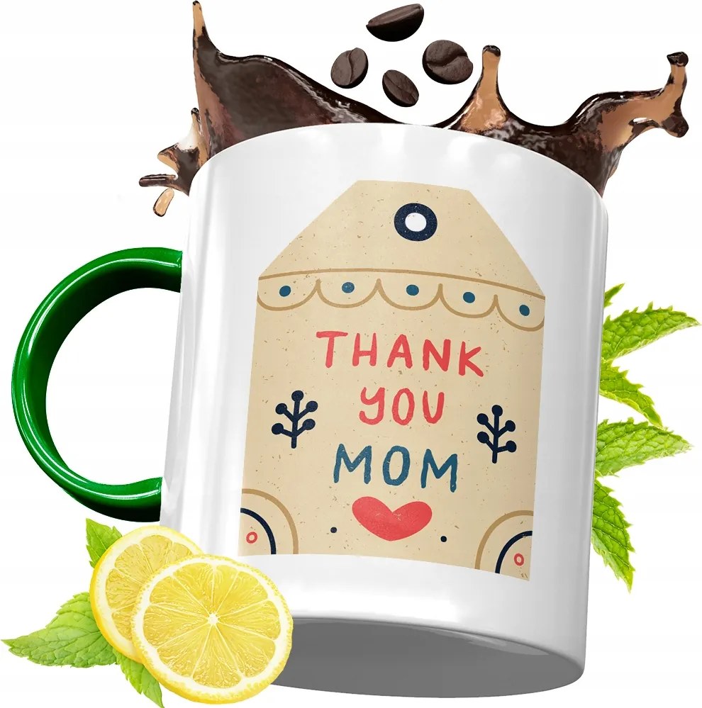 Zöld Bögre Anyukáknak Születésnapi Ajándék fényképes nyomtatással