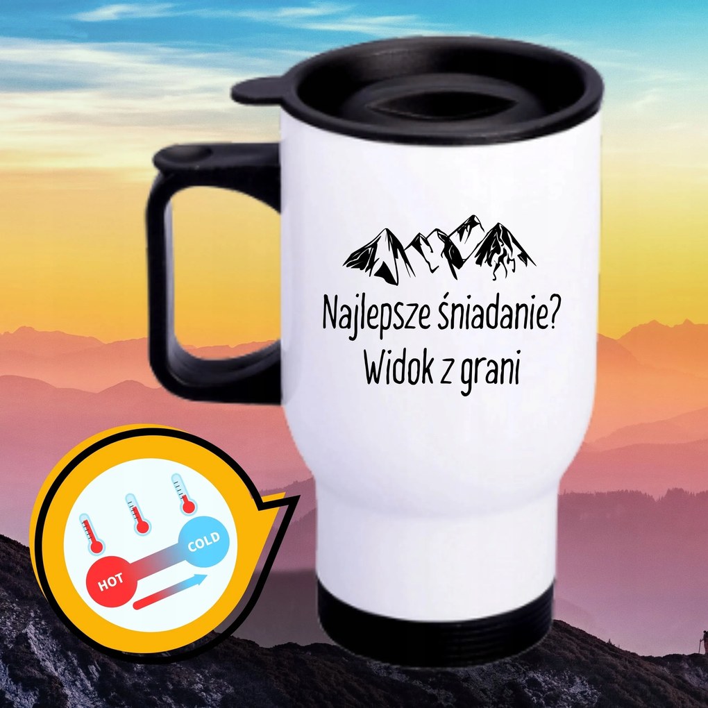 Bögre Fehér Thermo Vicces Ajándék Legjobb Reggeli