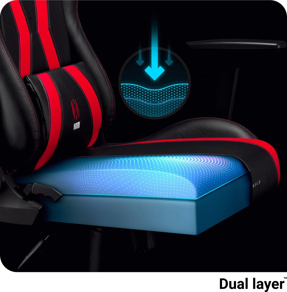 Gamer szék műbőr King Size, fekete-piros: Diablo X-Horn 2.0