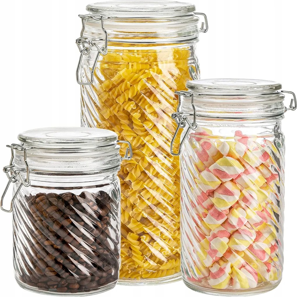 SOUjoy 3 db-os légmentesen záródó üvegedény szett