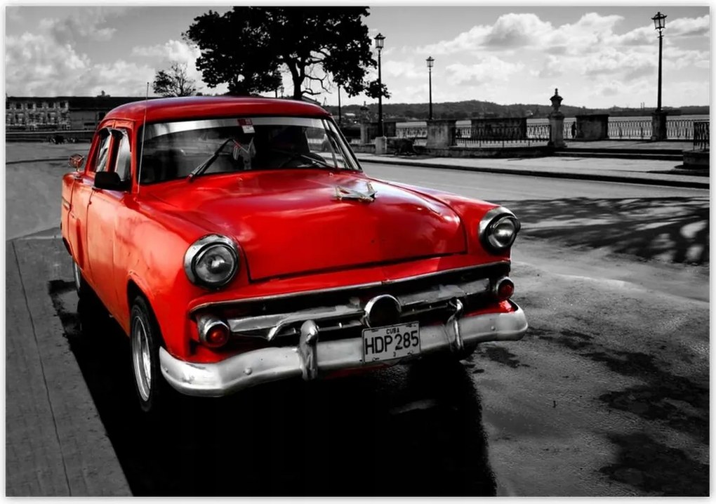 Fotótapéták 416x290 Kubai piros autó