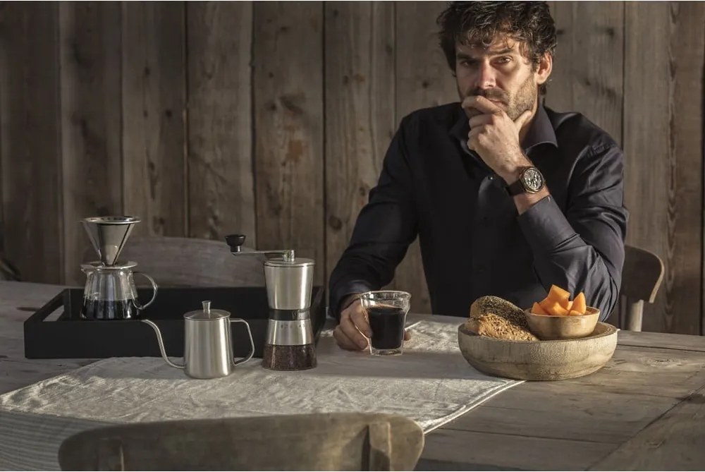 Ezüstszínű rozsdamentes acél kotyogós kávéfőző 500 ml Slow Coffee – Leopold Vienna