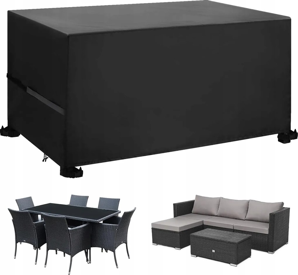 Callni kerti bútor huzat Fekete 125x125x74 vízálló Oxford 42