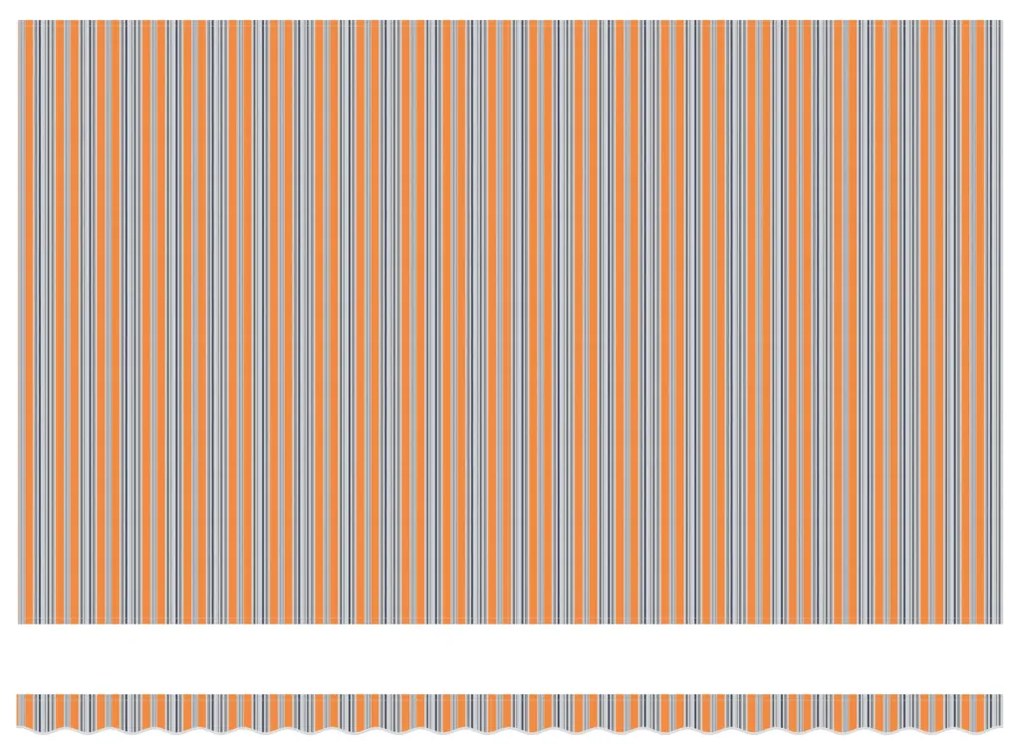 Kézi behúzható napernyő többszínű csíkkal 300 x 250 cm