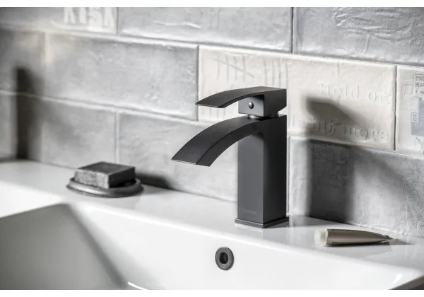 Sapho - Mosdócsaptelep GINKO 15,6 cm matt fekete