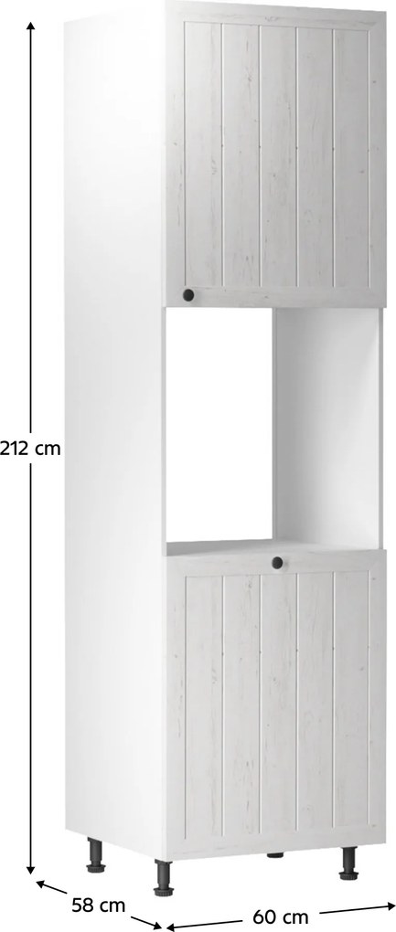 Élelmiszer szekrény D60P, fehér/sosna andersen, jobbos, PROVANCE