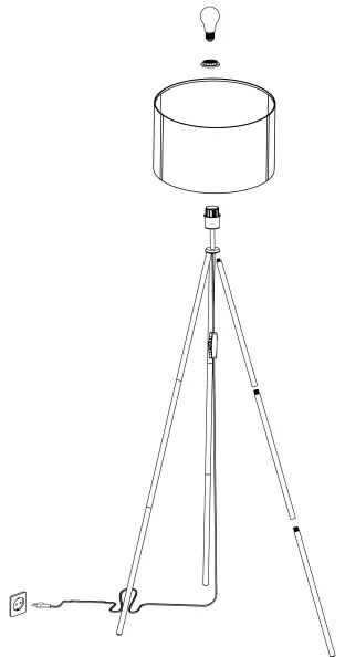 Eglo 43556 - Állólámpa ARNHEM 1xE27/40W/230V