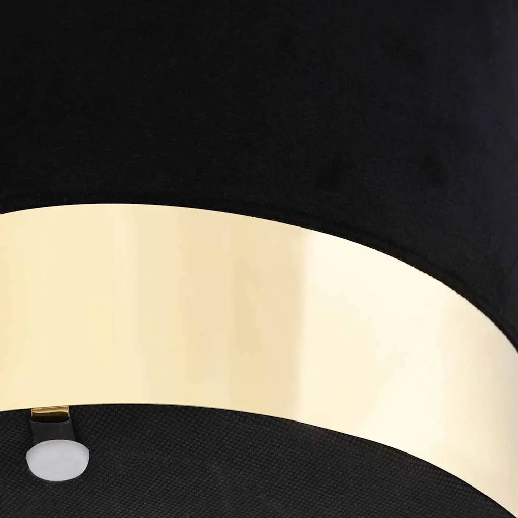 fekete és aranyszínű bársony ülőke 28 x 36 cm