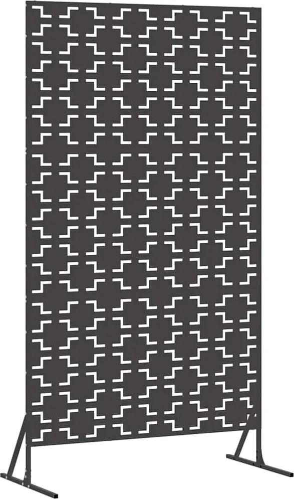 vidaXL Magánszféra Képernyő Fekete 100 x 50 x 180 cm Acél