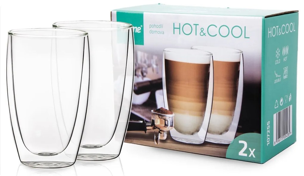 4Home Hot&Cool Thermo latté pohár 410 ml, 2 db