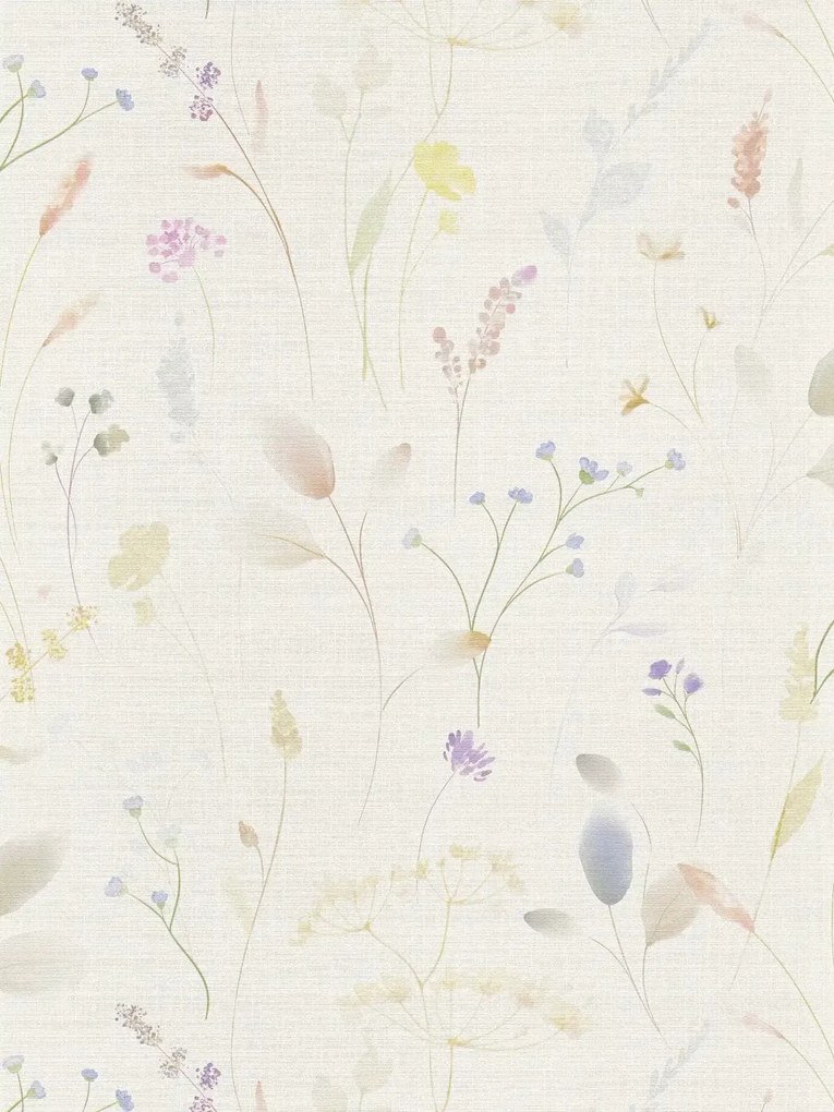 Vinyl tapéta flizelin mosható mezei virágok gyógynövények herbárium levelek