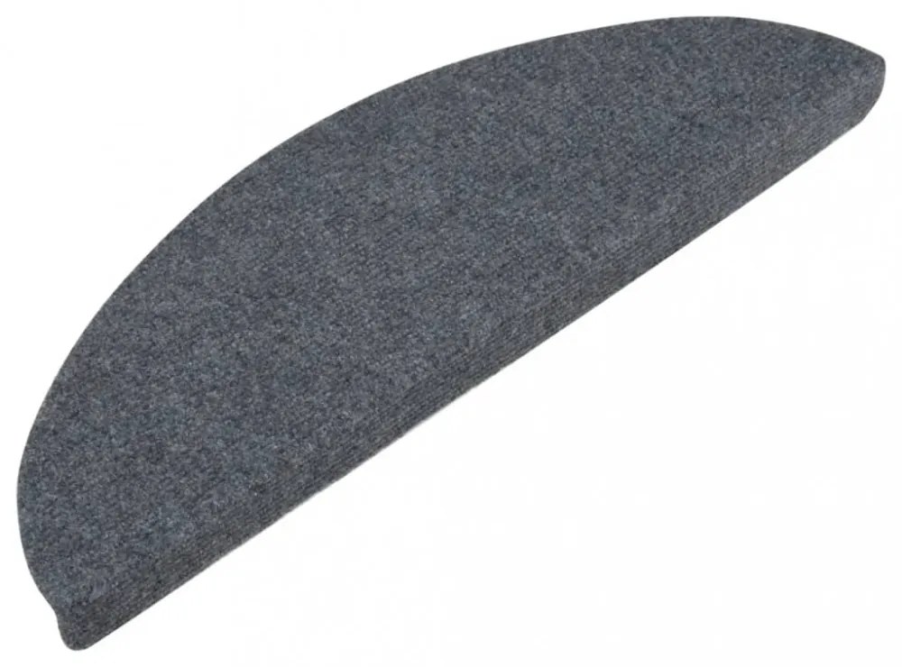 15 db szürke lépcsőszőnyeg 56x17x3 cm