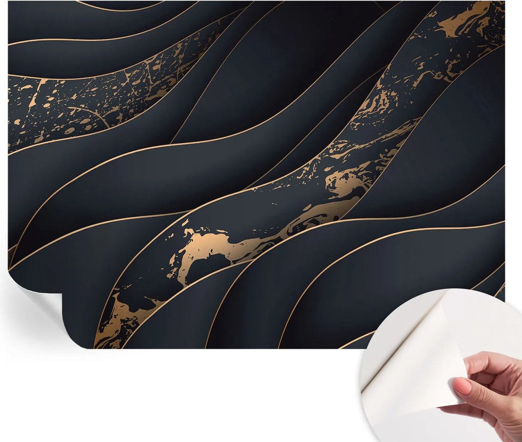 Modern öntapadós fali fotótapéta Elegáns hullámok 208x146 cm