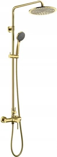 Zuhany Csaptelep Arany Acél Esőztetővel