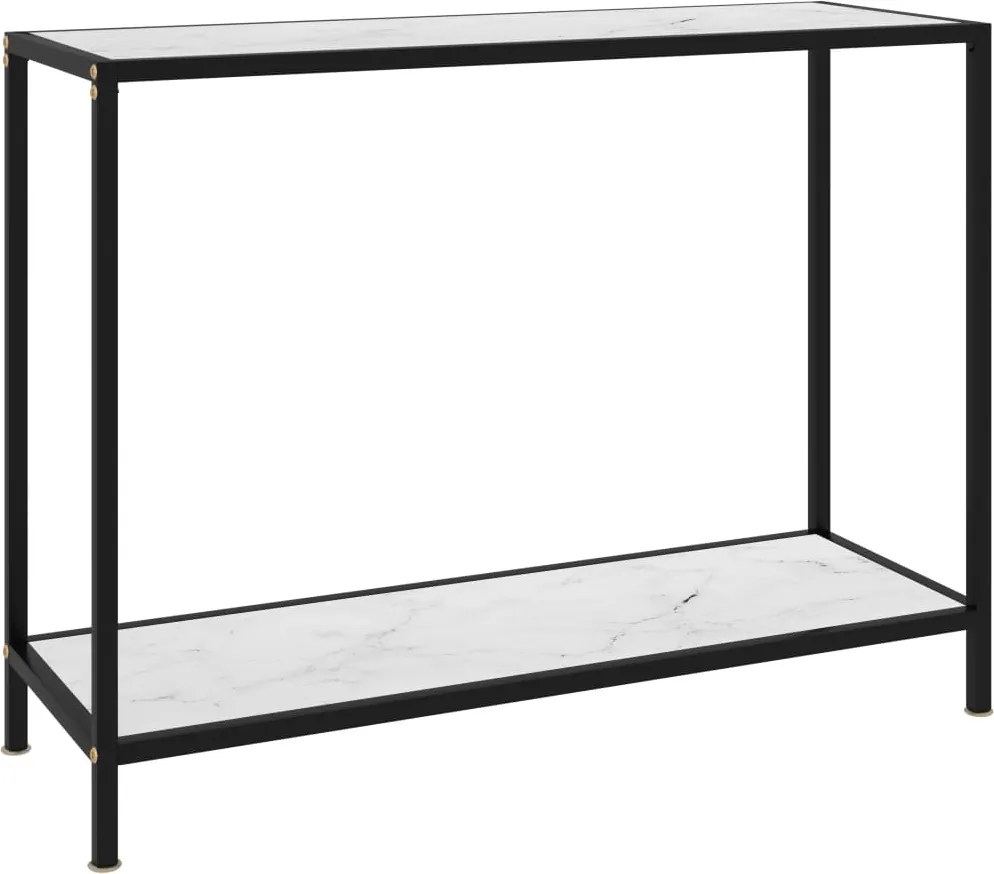 vidaXL fehér edzett üveg tálalóasztal 100 x 35 x 75 cm
